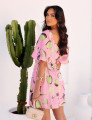 Vestido Curto Estampado Liz Rosa