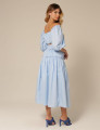 Conjunto Tricoline Franzido Rebeca Azul