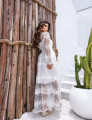 Vestido Renda Transparente Alana Branco