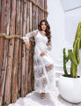 Vestido Renda Transparente Alana Branco