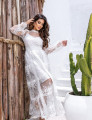 Vestido Renda Transparente Alana Branco