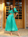 Vestido Longuete Brilho Sandy Verde
