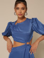 Vestido Longuete Brilho Sandy Azul