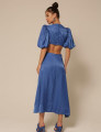 Vestido Longuete Brilho Sandy Azul