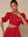 Vestido Longuete Brilho Sandy Vermelho