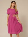 Vestido Midi Assimétrico Márcia Pink