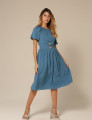 Vestido Midi Assimétrico Márcia Azul
