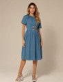 Vestido Midi Assimétrico Márcia Azul