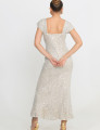 Vestido Sereia Recortes Samy Bege