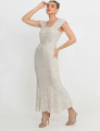 Vestido Sereia Recortes Samy Bege