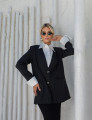 Blazer Desconstruído Camisa Amanda Preto