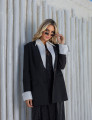 Blazer Desconstruído Camisa Amanda Preto