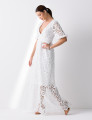 Vestido Renda Guipir Claire Off White