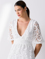 Vestido Renda Guipir Claire Off White