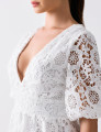 Vestido Renda Guipir Claire Off White