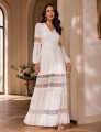 Vestido Detalhes Renda Brigitte Off White