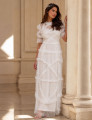 Vestido Tule Poá Malu Off White
