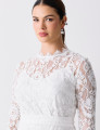 Vestido Renda Transpassado Elis Off White
