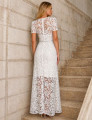 Vestido Renda Strass Antonella Off White