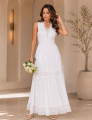 Vestido Longo Bordado Mariana  Off White