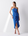 Vestido Crepe Assimétrico Louise Azul
