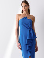 Vestido Crepe Assimétrico Louise Azul