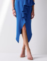 Vestido Crepe Assimétrico Louise Azul