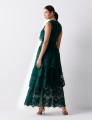 Vestido Renda Babados Chloe Verde
