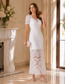 Vestido Renda Floral Vitória Off White