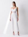Macacão Renda Cruzado Letícia Off White
