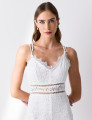 Macacão Renda Cruzado Letícia Off White