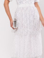 Vestido Tule Paetê Tassia Off White