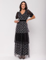 Vestido Tule Paetê Tassia Preto