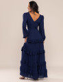 VESTIDO DECOTE V MAIA AZUL MARINHO