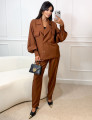 CONJUNTO CAMISA OVERSIZED ZURI MARROM