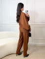 CONJUNTO CAMISA OVERSIZED ZURI MARROM