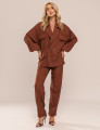 CONJUNTO CAMISA OVERSIZED ZURI MARROM
