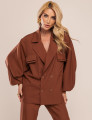 CONJUNTO CAMISA OVERSIZED ZURI MARROM