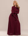 VESTIDO CREPE BELLE VINHO