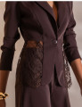CONJUNTO ALFAIATARIA PERLA MARROM