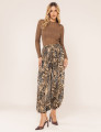 CALÇA ALADIM AIMAL PRINT KIARA MARROM