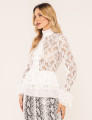 CAMISA RENDA FLORA OFF WHITE