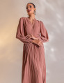 VESTIDO LONGO PLISSADO SOPHIE NUDE