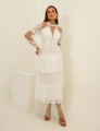 VESTIDO RENDA CAMADAS POLIANA OFF WHITE