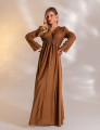 VESTIDO LONGO MIRELLA MARROM