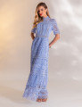 VESTIDO LONGO GUIPIR AMÉLIA AZUL
