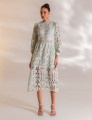 VESTIDO MIDI GUIPIR FLORA VERDE