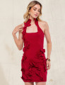 VESTIDO DE BANDAGEM FLORESTA MARSALA