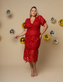 VESTIDO MIDI GUIPIR LORENA PLUS TELHA