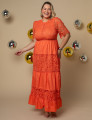 VESTIDO LONGO RENDA NOELI PLUS LARANJA